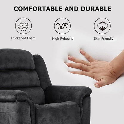 EBELLO 2 Pieces Reclining Loveseat Couch Furniture Set, Soft Fabric Manual - Image 6