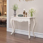 Victorian Style White Console Table, Vintage Entryway Foyer Narrow Sofa Table by Unknown