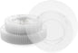 Exquisite 40 Piece Plastic Disposable Plates Set For 20 Guests I 20 X 9 Inch & 20 X 11 Inch Disposable Plastic Plates | Color: Clear | Great for Weddings Parties And Formal Occasions