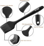 Silicone Basting Pastry Brush, 5 PCS Colorful Silicone Food Brush for Baking Cooking BBQ Grill Spread Oil Butter Sauce, Heat Resistant, Dishwasher Safe (5Pack, Rainbow Colors)