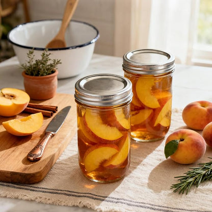 ComSaf 12 oz Mason Jars with Lids 6 Pcs, Regular Mouth Canning Jars with Seal Bands, 12 oz Glass Jar with lid for Soft Drinks, Juice, Jam, Jelly, Sauce, Dessert, Overnight Oats, Pickles