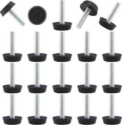 Zorfeter 30 Pcs Screw in Threaded Furniture Adjustable Levelers, M6 Leveling by Zorfeter