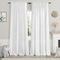 White Linen Curtains 84 inches Long by Nanspring