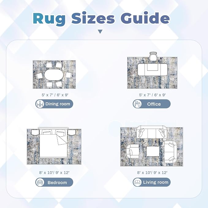 pmtsns Area Rugs 5x7 for Living Room: Washable Rug Modern Abstract Neutral Soft - Image 8