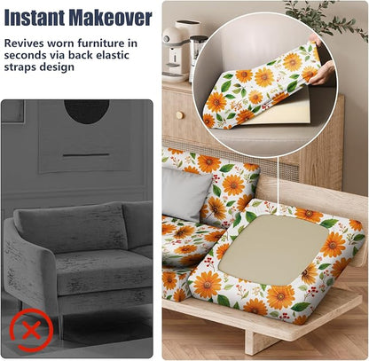 8Pcs Outdoor Cushion Covers, Stretch Patio Furniture Couch Chair Slipcovers | - Image 5