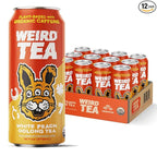 Drink Weird Organic White Peach Oolong Tea – 16oz Cans, 160mg Organic Caffeine, Pack of 12 – A Refreshing Energy Drink Alternative