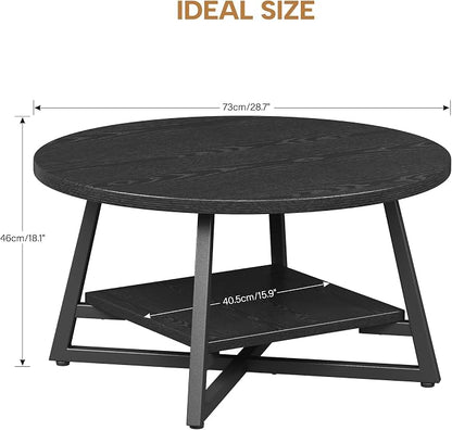 Coffee Table for Living Room, Round Coffee Table, Small Circle Coffee Table - Image 3