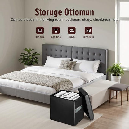 Storage Ottoman Foot Rest Stool - Image 5