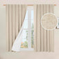 40 Inch Length 100% Blackout Linen Window Curtains by LAMIT