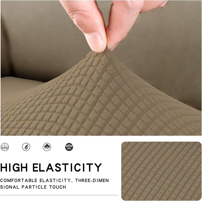 Easy-Going Stretch 1 Piece Loveseat Couch Cushion Cover - Image 3