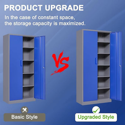 Metal Garage Storage Cabinet, Lockable Metal Cabinet - Image 8