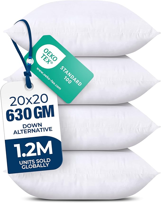 Utopia Bedding Throw Pillows – 20 x 20 Inches Down Alternative Pillows by UTOPIABEDDING