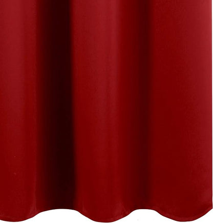 Red Blackout Curtains 34 x 54 Inch Length/Set of 2 Curtain Panels/Thermal - Image 9