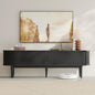 LINSY HOME 70" Fluted TV Stand for TVs up to 80 Inch, Mid Century Modern by LINSYHOME