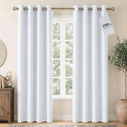 NICETOWN Farmhouse 100% Blackout Linen Curtains by NICETOWN