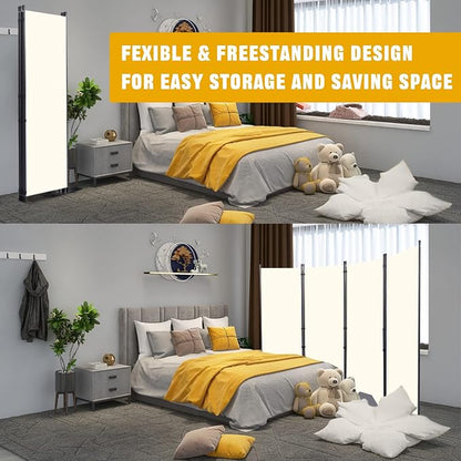 Room Divider 6FT Portable Room Dividers and Folding Privacy Screens, 4 Panel - Image 4