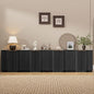 Brafab Buffet Cabinet, Wood Fluted Credenza by Brafab