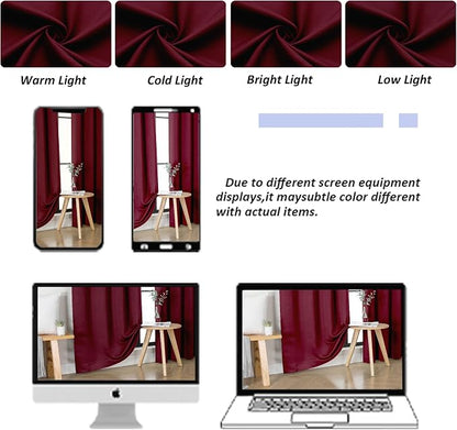 Simplebrand Ava Burgundy Blackout Curtains - Image 9