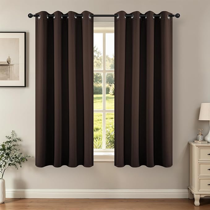 Joydeco Blackout Curtains 54 Inch Length, Thermal Insulated Long Curtains& by JOYDECO