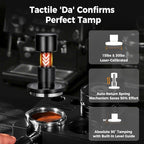 IKAPE 51MM V6 Impact Espresso Tamper with Sound Feedback, 15lb/30lb Interchangeable Springs, Espresso High Tamper with Triple-spring System, Fits 51mm portafilters