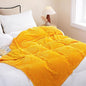 Gold Fleece Throw Blanket 108”×90” by linecooo