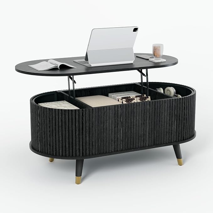 JOINICE 42.5" Oval Lift Top Coffee Table - Image 8