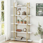 5 Tiers Bookshelf Organizer White Faux Marble Shelf, Modern Open Display by EternalHome