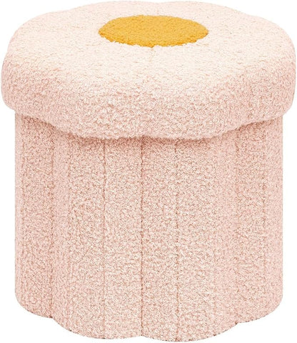 B FSOBEIIALEO Storage Ottoman Foldable, Sunflower Shaped Small Footrest by BFSOBEIIALEO