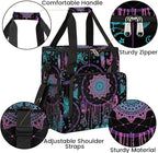 Dreamcatcher Feather Coffee Maker Carring Bag Travel Carrying Storage Tote Bag Compatible with Keurig K-Mini or K-Mini Plus Portable Single Serve Coffee Brewer Case with Pockets for K-cup Pods