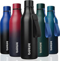 BJPKPK Insulated Water Bottles, 25 oz Stainless Steel Metal Water Bottle with Strap, BPA Free Leak Proof Thermos, Mugs, Flasks, Reusable Water Bottle for Sports & Travel, Black