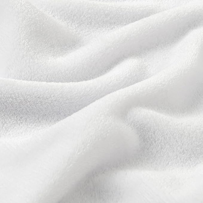 BEDELITE Fleece Blanket Soft Plush Twin Size Blanket White 60"x80" | Ultra Soft - Image 4