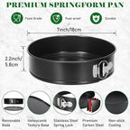 7 Inch Springform Pan for Instant Pot 6, 8 Qt Pressure Cooker 50Pcs Parchment Paper Baking Mold Round Leakproof Nonstick Removable Bottom Bakeware for Cake Cheesecakes Pizza and Quiches Accessories