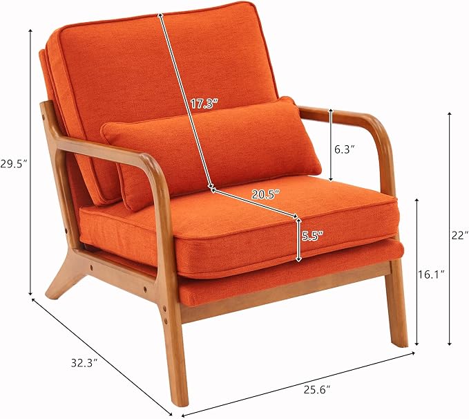 Karl home Accent Chair Mid-Century Modern Chair - Image 2