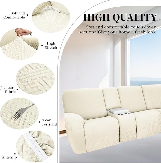 100% Waterproof Sectional Recliner Couch Covers - Image 6