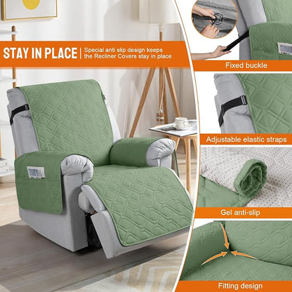 VANSOFY 100% Waterproof Recliner Chair Covers, Recliner Cover Non-Slip Dog - Image 3