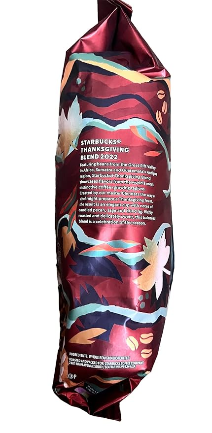 Starbucks Thanksgiving Blend Whole Bean Coffee 1 Pound (16 ounces), Packaging may vary