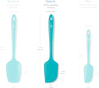 DI ORO Silicone Spatula - 600°F Heat-Resistant Rubber Kitchen Spatula for Baking, Scraping, & Mixing - BPA Free Nonstick Cookware Safe Flexible Utensil for Cooking - Seamless & Dishwasher Safe (Teal)