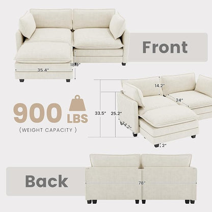 78'' Modular Sectional Cloud Couch - Image 2