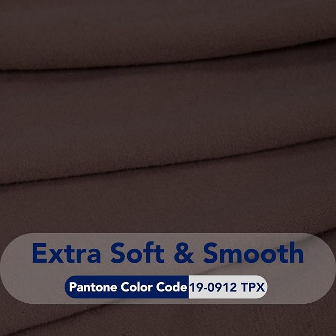 PureFit Stretch Couch Covers for Sofa 4 Seater Slipcovers Chocolate | 1-Piece - Image 5