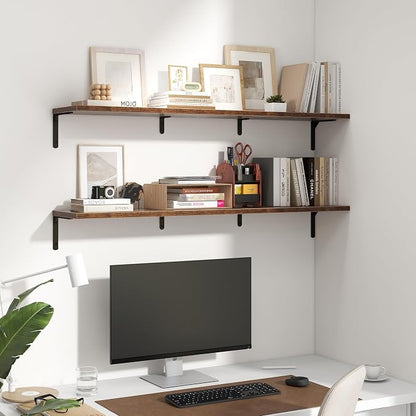 Fun Memories Deep Floating Shelves, 48W x 8D Floating Shelves Set of 2 - Image 6