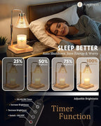 Candle Warmer Lamp with Timer Dimmable, Adjustable Height, Anniversary Women Gifts for Her Girlfriend, House Warming Gifts New Home Room Decor, Wax Warmer Lamp for Jar Candles with 2 Bulbs