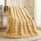 L'AGRATY Faux Rabbit Fur Throw Blanket by LAGRATY