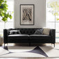 HULALA HOME 84" W Faux Leather Sofa Couch by HULALAHOME