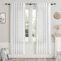 White Semi Sheer Linen Curtains 72 Inch Length by Nanspring