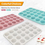 2-Pack 24-cup Beige Miffin Pan, Non-Stick Cupcake Muffin Tin, Ceramic Coating Safe Baking Cupcake Pan