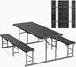 VINGLI Folding Picnic Table and Bench Set, Portable Outdoor Dining Furniture by VINGLI