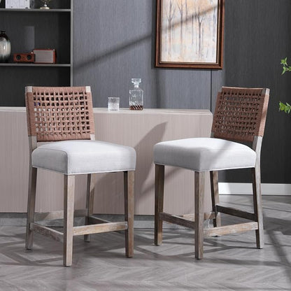 27" Rustic Counter Height Bar Stools - Image 8
