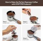 Espresso Accessories Kit 51mm Tamper: Espresso Tamper Kit, Coffee Tamper Tool Espresso Kit | WDT Tool Espresso, Dosing Funnel, Tamper Mat, Espresso Tools for Espresso Machines and 51mm Portafilters