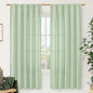 72 inches Long Light Green Linen Curtains by LAMIT