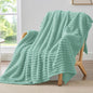 BEDELITE Ribbed Fleece Throw Blanket by BEDELITE